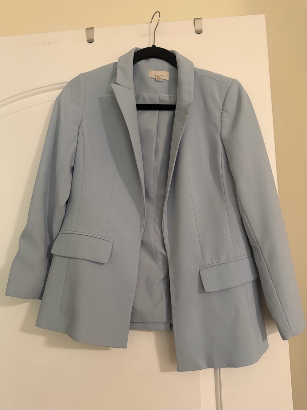 LOFT Pale Blue Open-Front Blazer